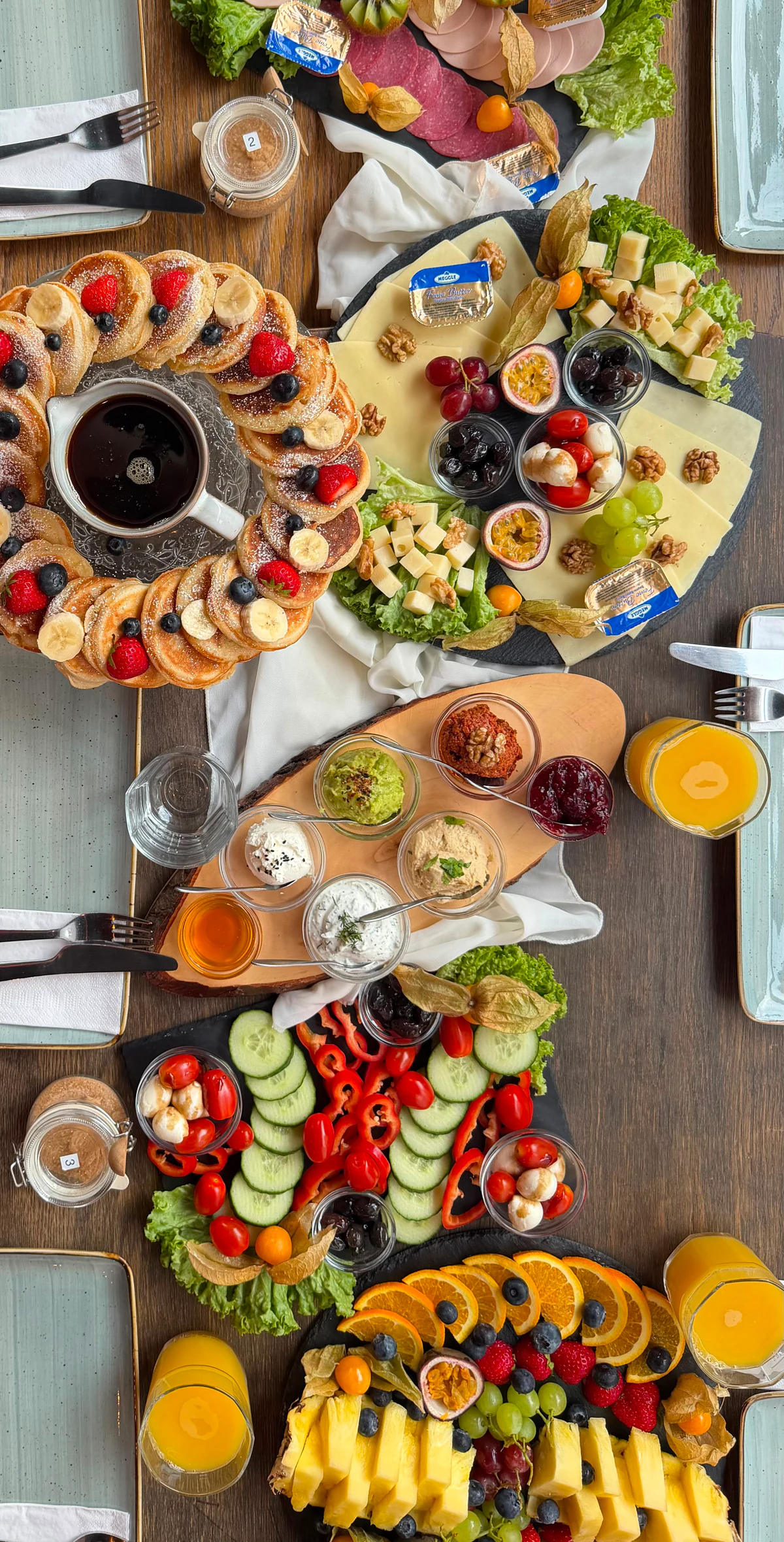 Frühstückstisch im Kaffeehaus